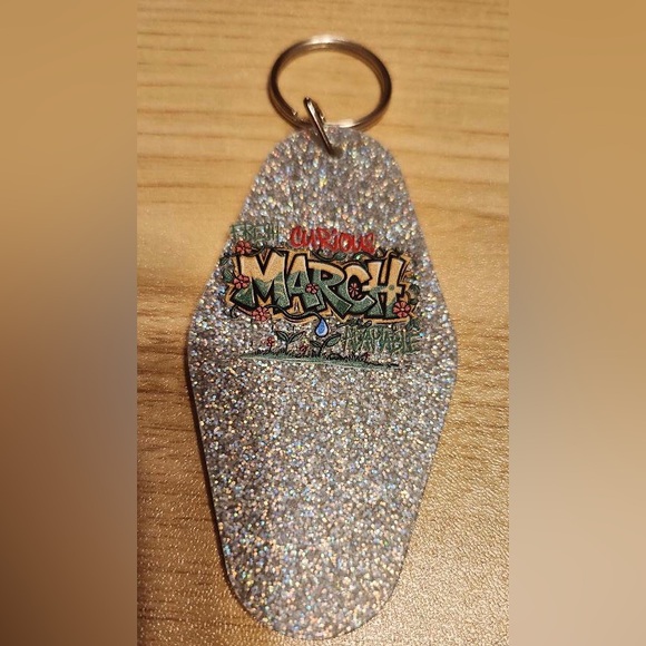 Accessories - Glittery March Keychain